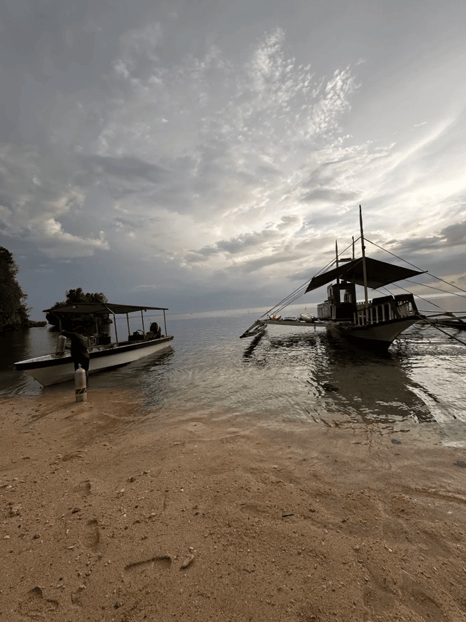 Traditional bangka boats at Manami