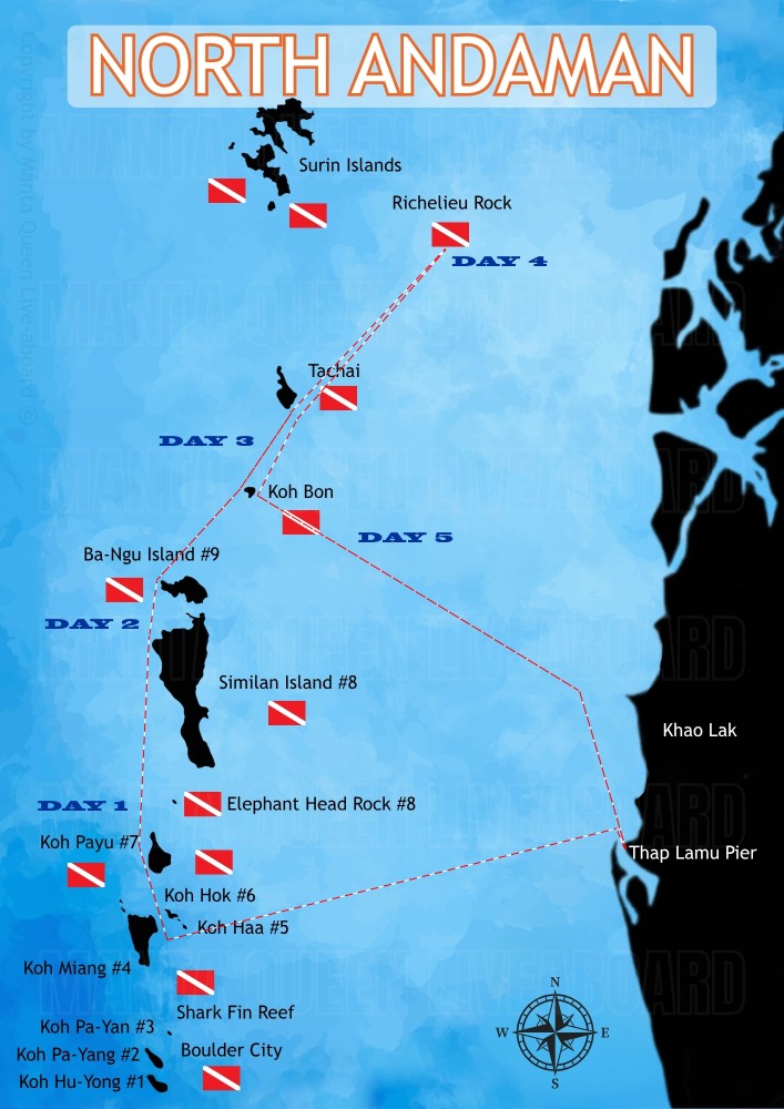 Manta Queen 8 Route Map
