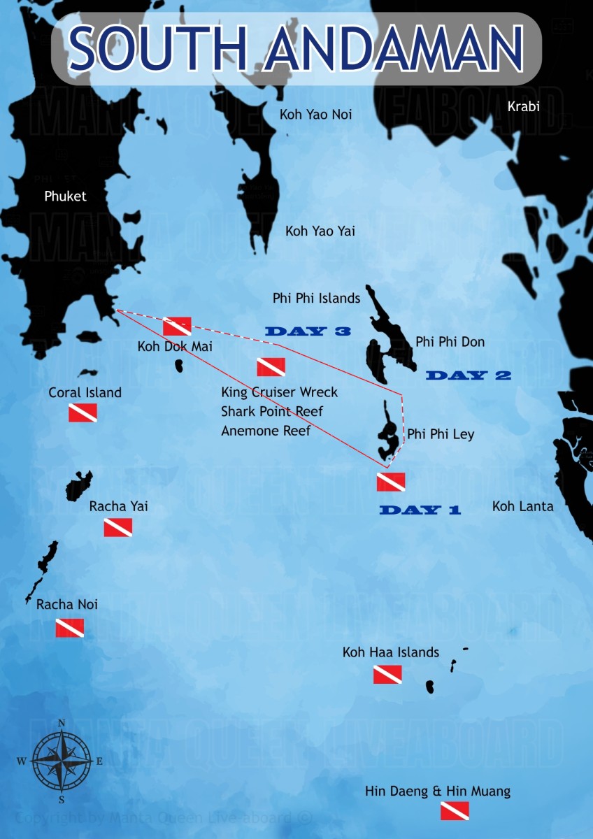 Manta Queen 1 South Andaman Route Map