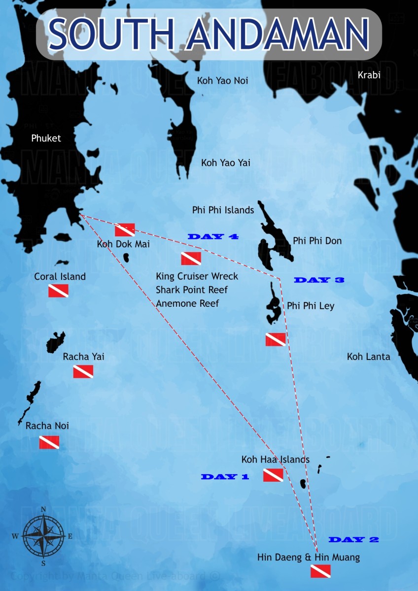 Manta Queen 6 South Andaman Route Map