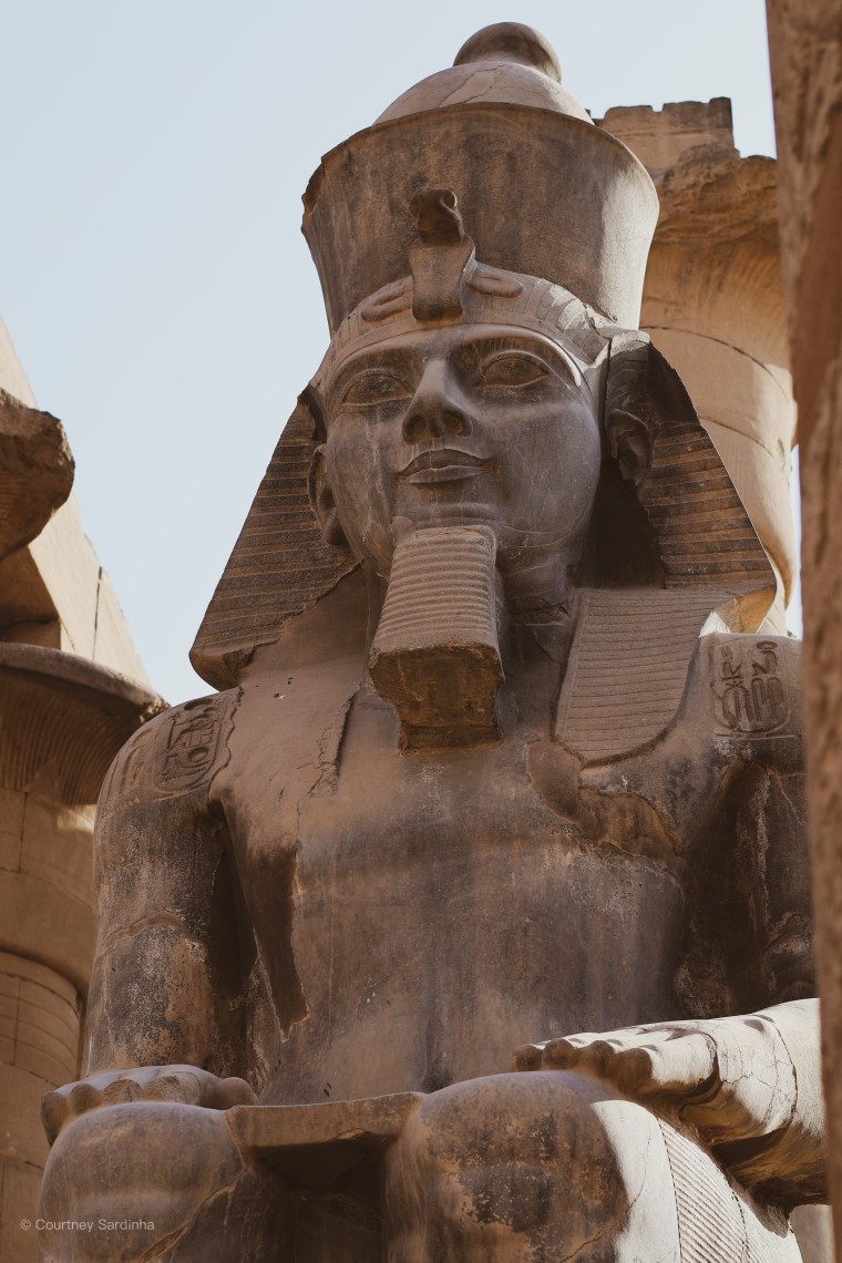 Ancient statue of Ramesses II at Luxor Temple, Egypt