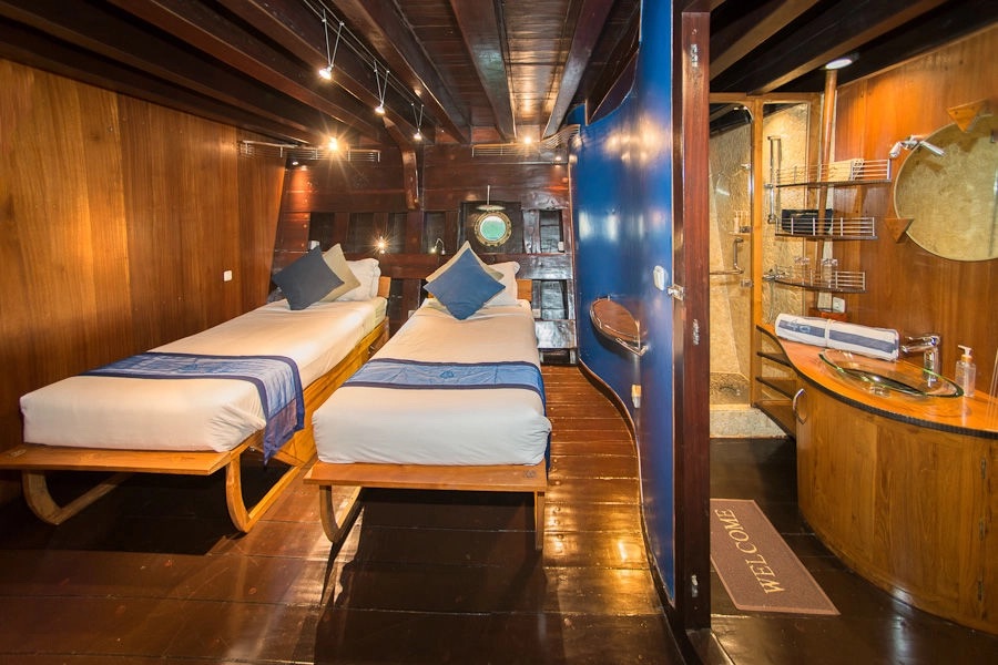 Dewi Nusantara liveaboard deluxe staterooms twin