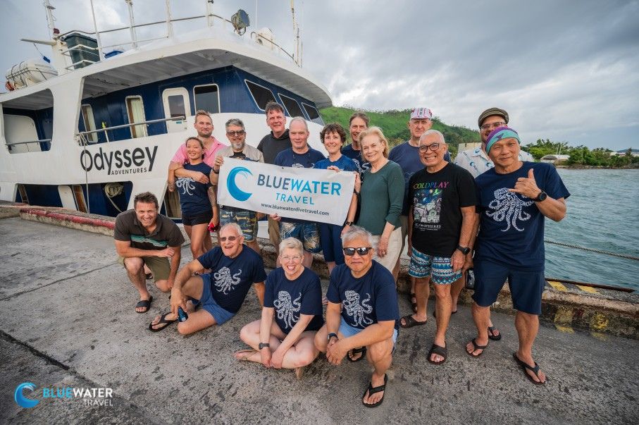 Our Bluewater Travel group after an incredible trip to Truk Lagoon