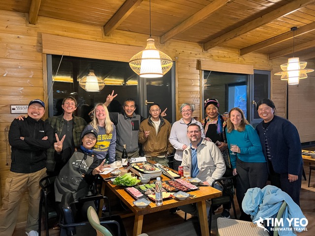 Happy guests posing for a pic